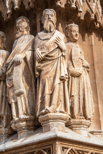 Sculpture du jugement dernier  cath  drale Sainte Th  cle  Tarragone  Catalogne  Espagne