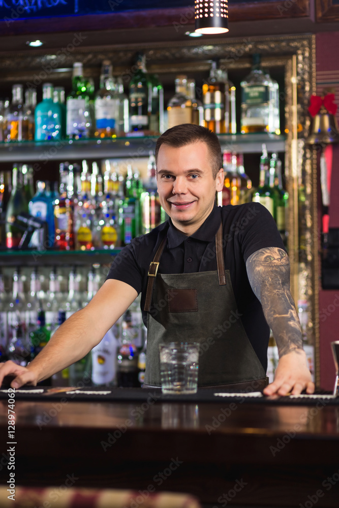 Beautiful stylish bartender Beautiful stylish bartender