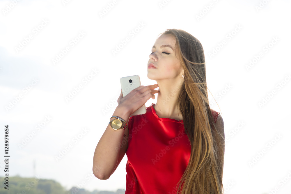 portrait of a beautiful young woman on walk portrait of a beautiful young woman on walk
