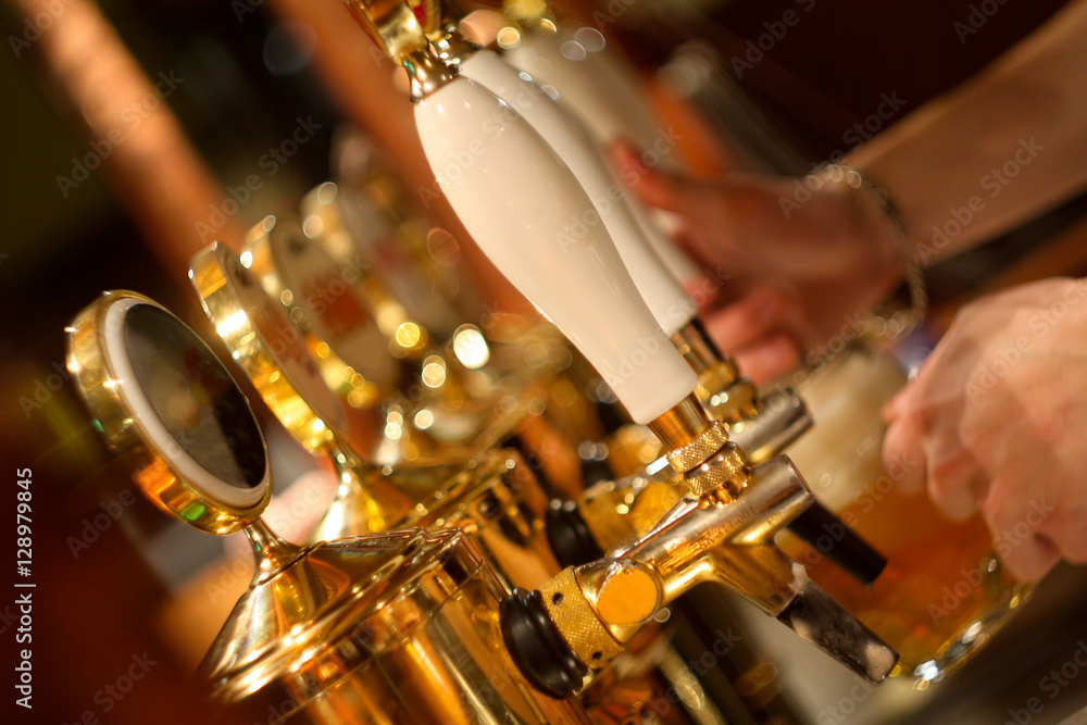 Fototapeta premium Tap of the beer in bar