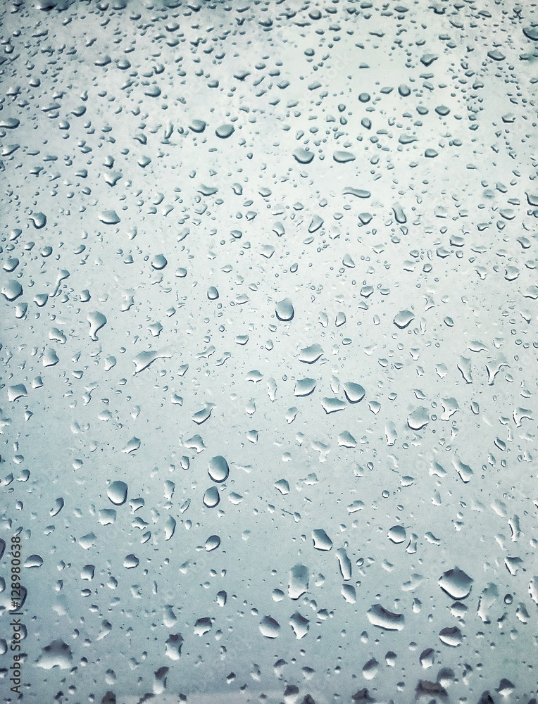 Water drops on glass Water drops on glass