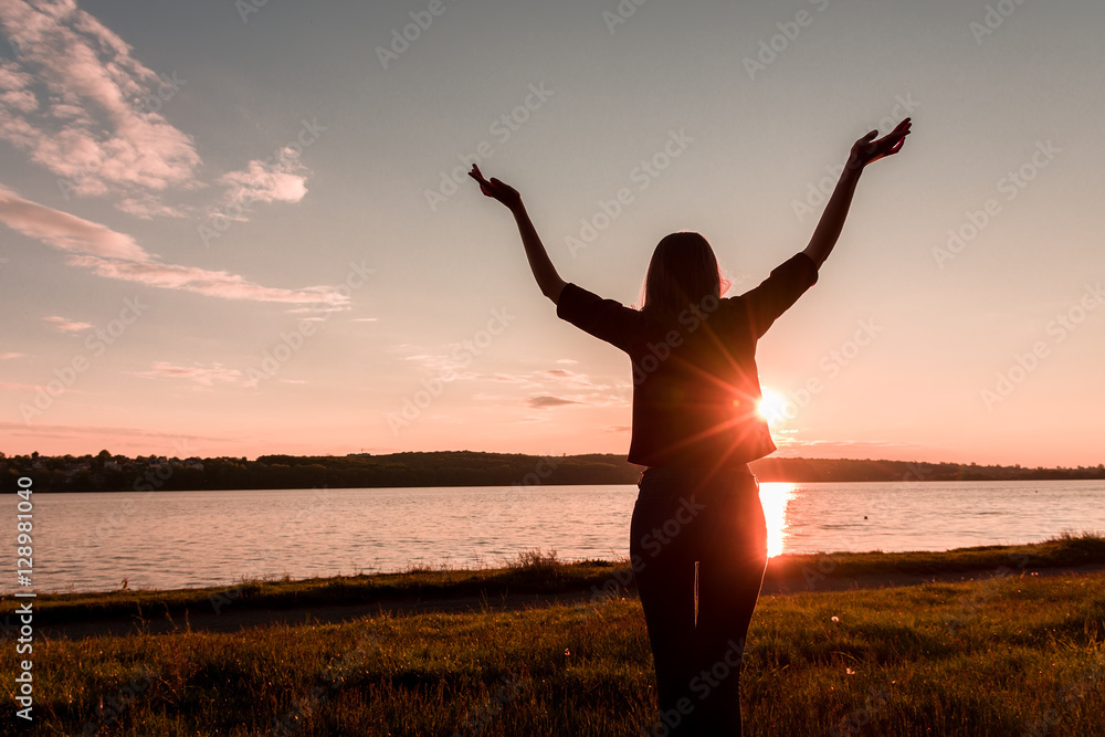 Woman feeling free in nature!