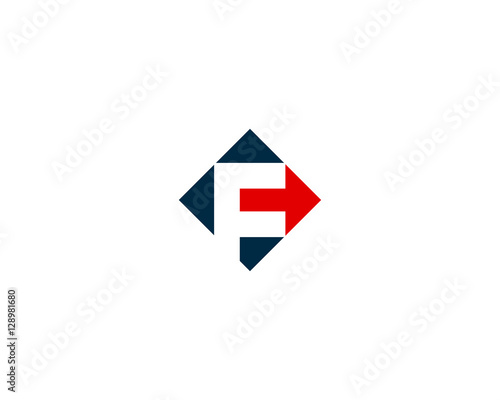 Initial Letter F Arrow Logo Design Template