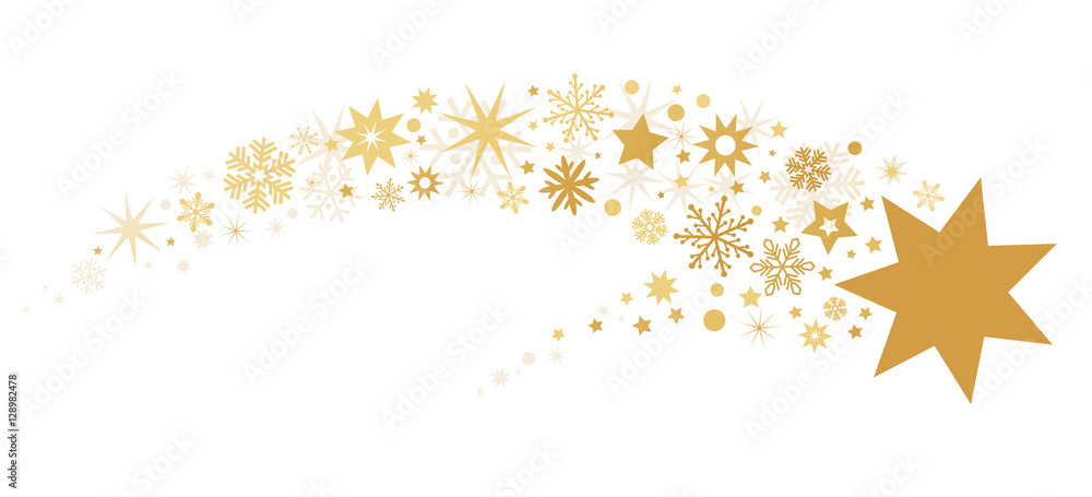 Stern von Betlehem - goldener Sternenschweif Stern von Betlehem - goldener Sternenschweif