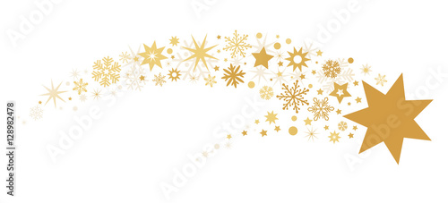 Stern von Betlehem - goldener Sternenschweif