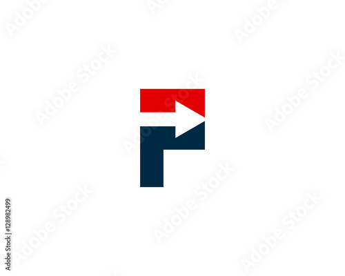 Initial Letter F Arrow Logo Design Template