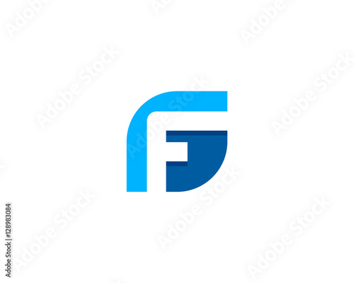 Initial Letter F Leaf Logo Design Template photo