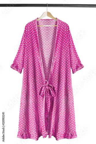 Dressing gown on clothes rack