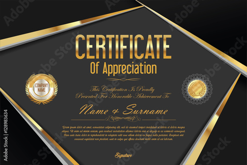 Luxury certificate or diploma template