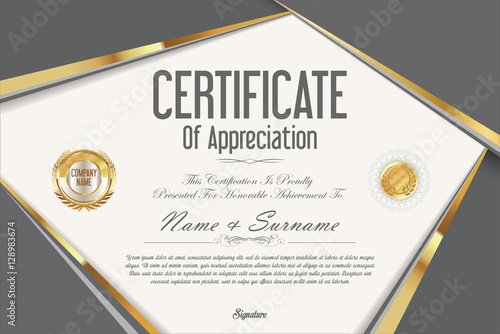 Luxury certificate or diploma template