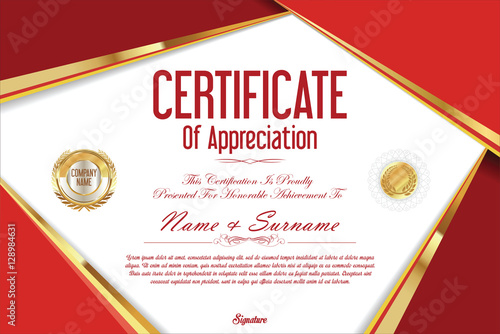 Luxury certificate or diploma template