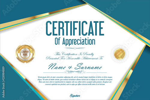 Luxury certificate or diploma template