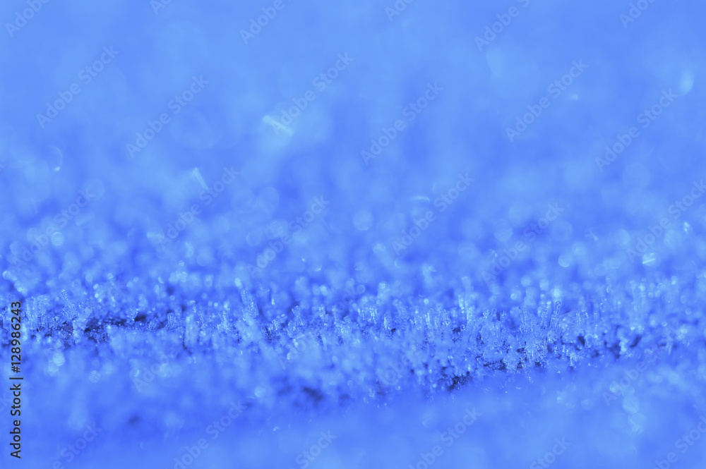 Obraz premium grosse Eiskristalle blau