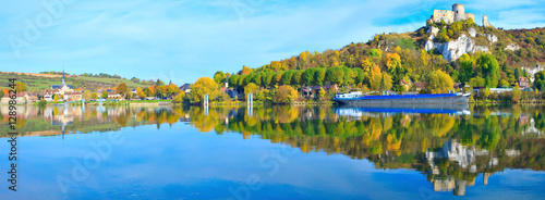 Photos Vue panoramique, sur la seine, Château-Gaillard et les Andelys, Eure,Normandie