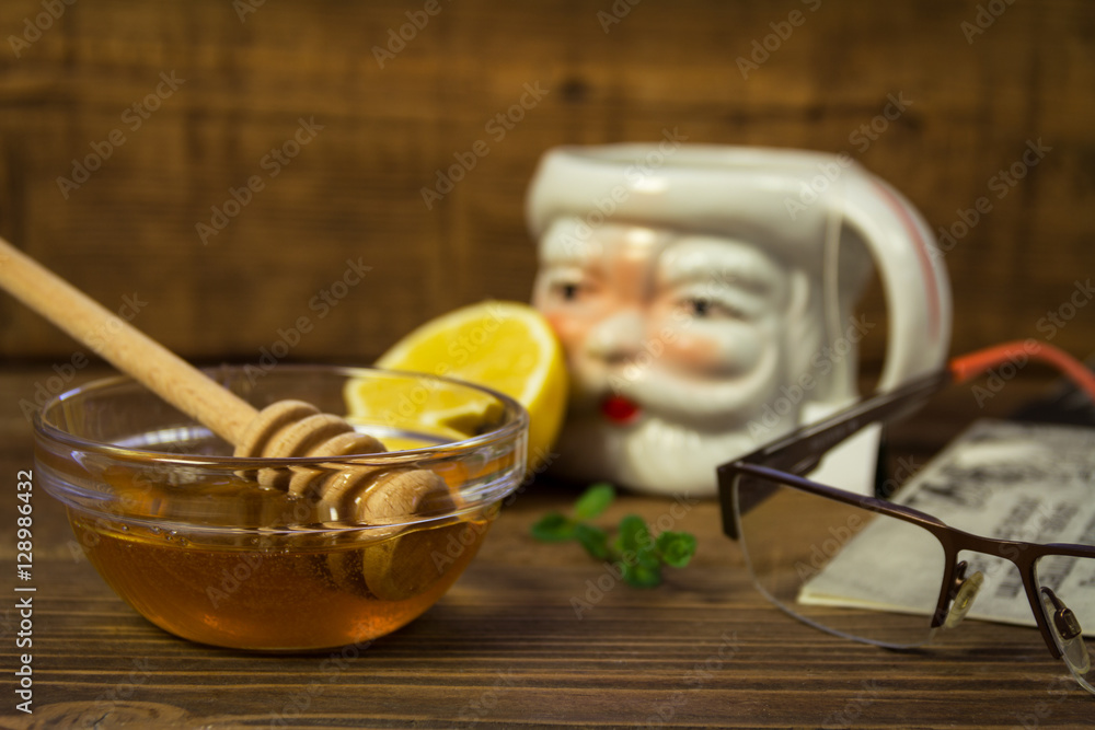 Cup of tea with honey and lemon Cup of tea with honey and lemon