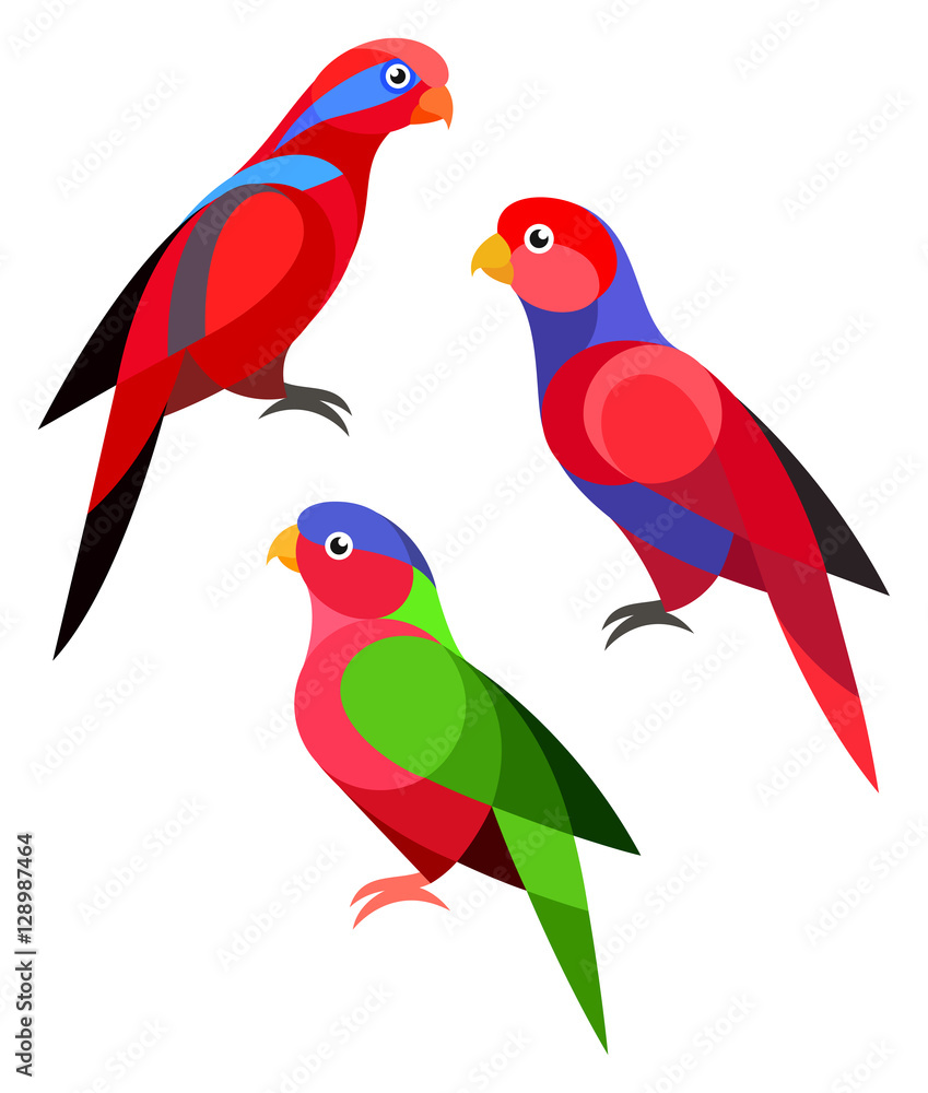 Obraz premium Stylized Parrot - Lorikeet