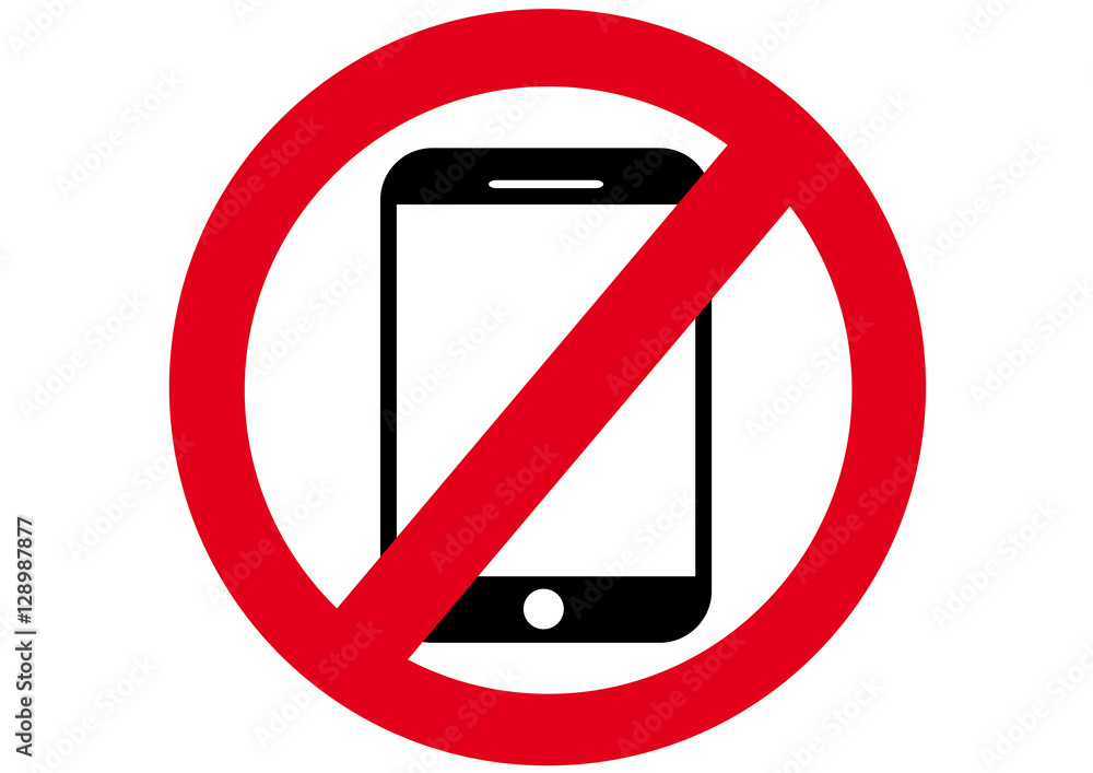 Schild Tablet verboten Schild Tablet verboten