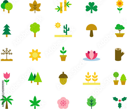 NATURE color flat icons