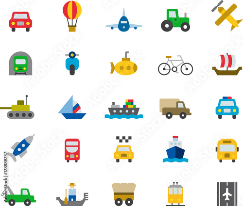 TRANSPORT color flat icons