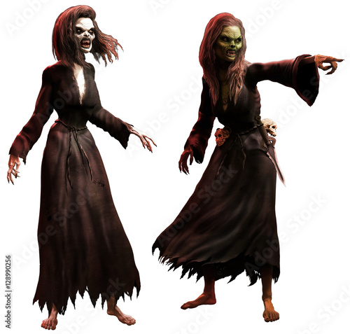 Tela Witches or hags 3D illustration