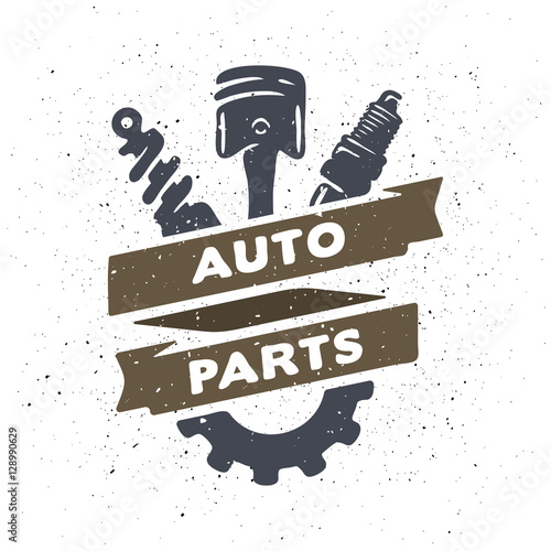Auto parts hand drawn.