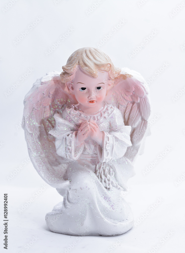 little Christmas angel on a white background little Christmas angel on a white background