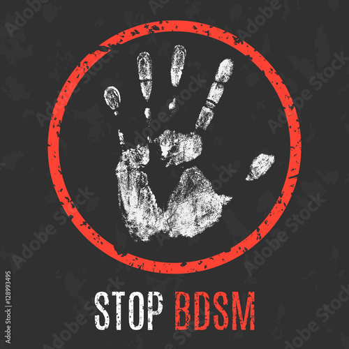 Vector illustration. Human diseases. Stop BDSM.