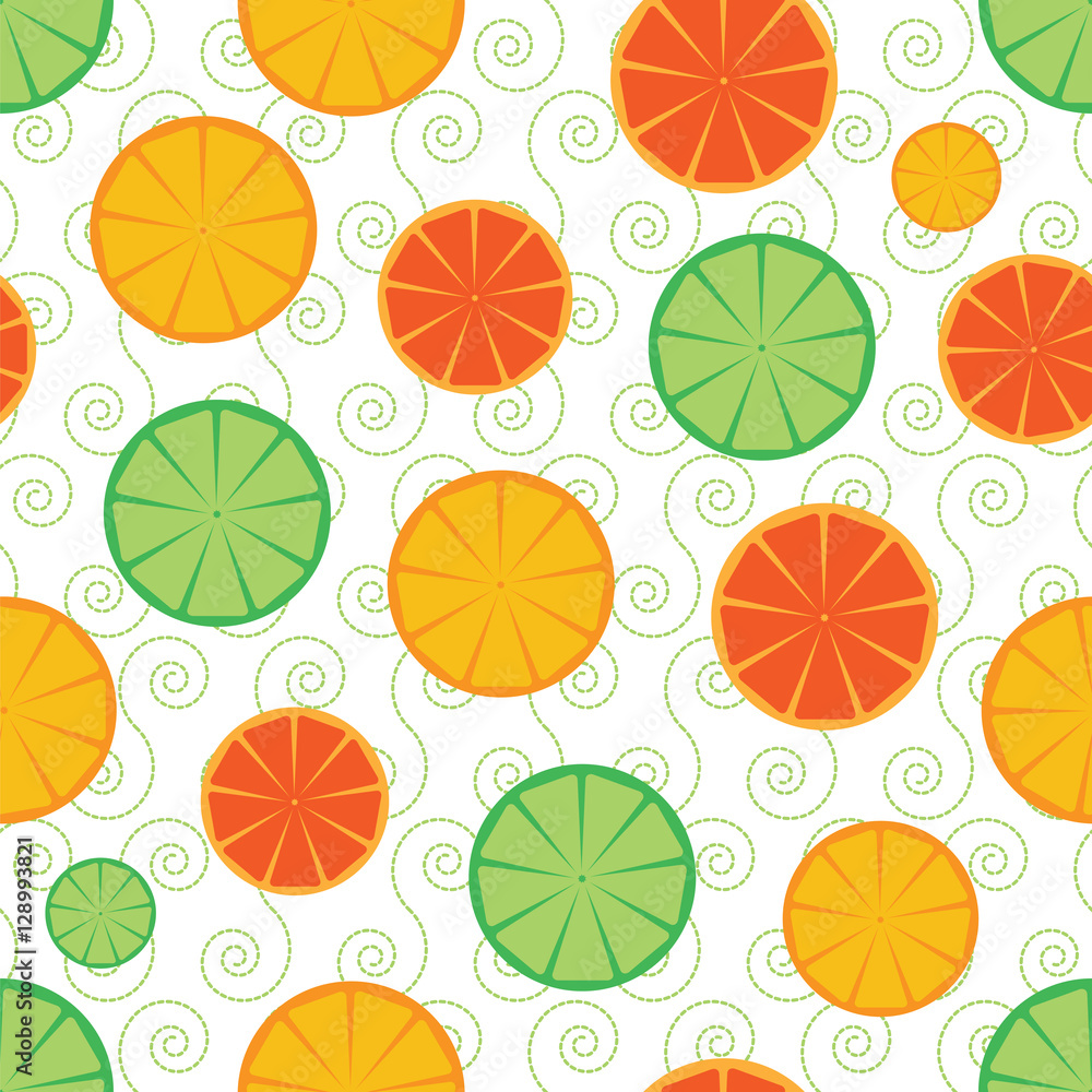 Citrus slices seamless pattern background Citrus slices seamless pattern background