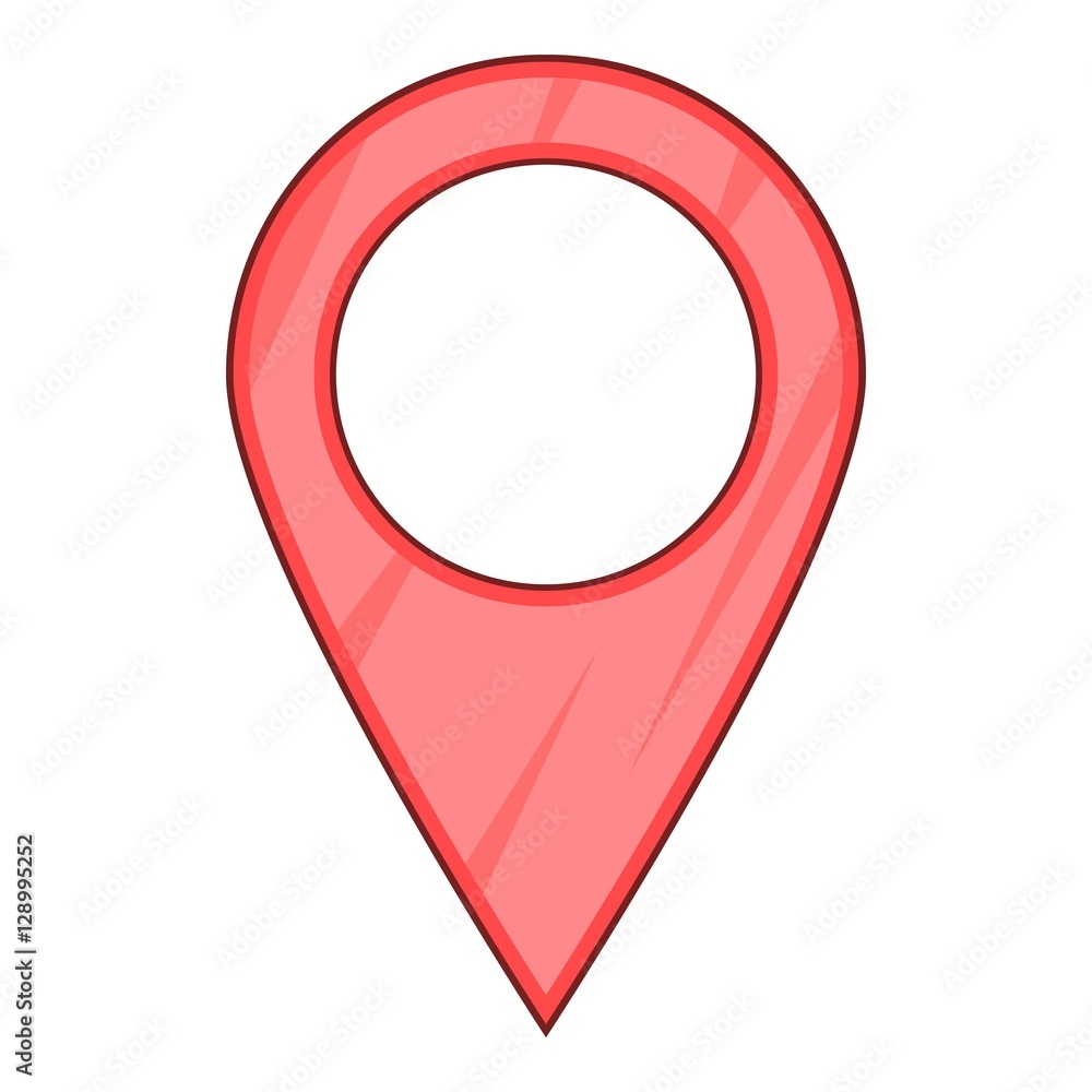 Map pointer pin icon. Cartoon illustration of map pointer pin vector icon for web Map pointer pin icon. Cartoon illustration of map pointer pin vector icon for web
