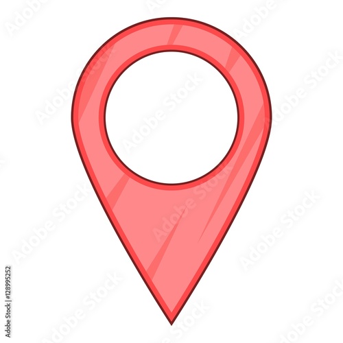 Free Download Map pointer pin icon. Cartoon illustration of map pointer pin vector icon for web - GFXLoad