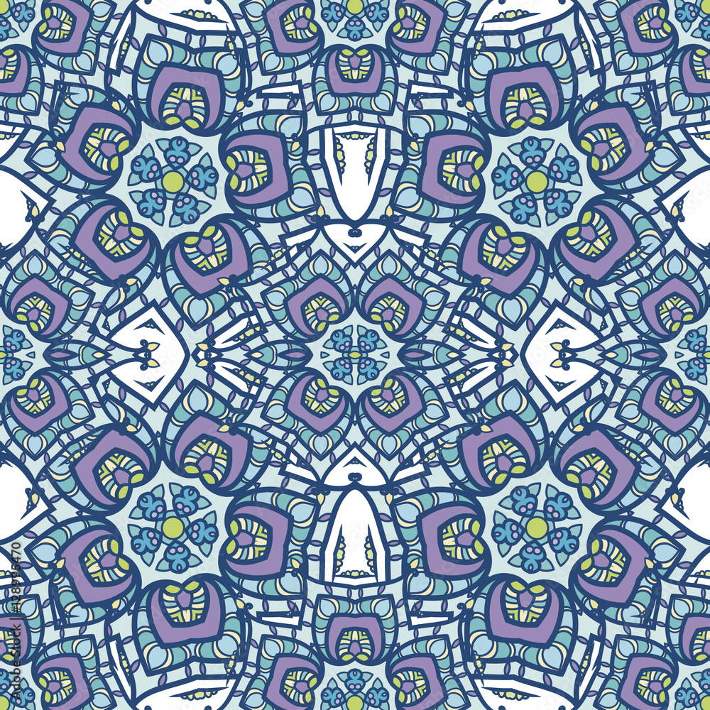 Seamless circle pattern. Islam, Arabic, Indian, ottoman motifs. Mandala design.