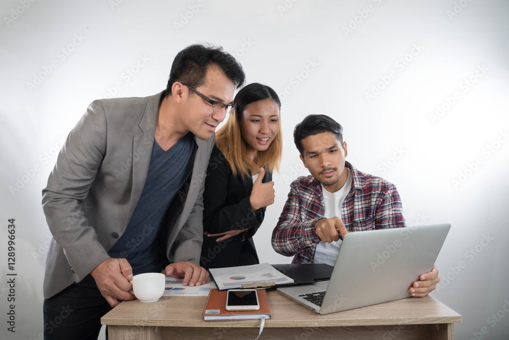 young group business meeting working together at office young group business meeting working together at office