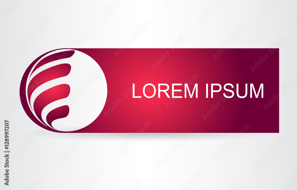Logo of a stylized sphere with abstract shapes Logo of a stylized sphere with abstract shapes
