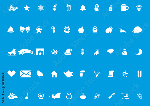 50 Christmas and Winter Icon Set
