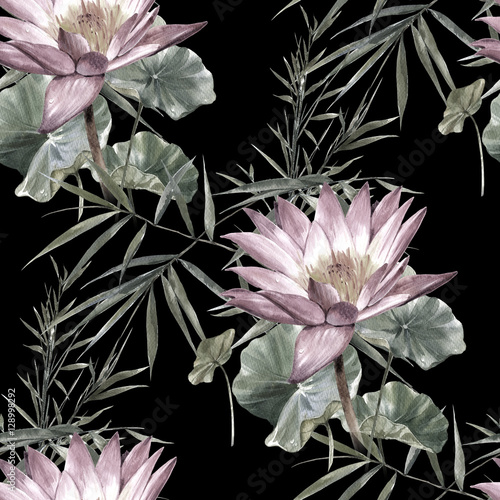 Fototapeta Kwiat na ciemnym tle, efekt obrazu