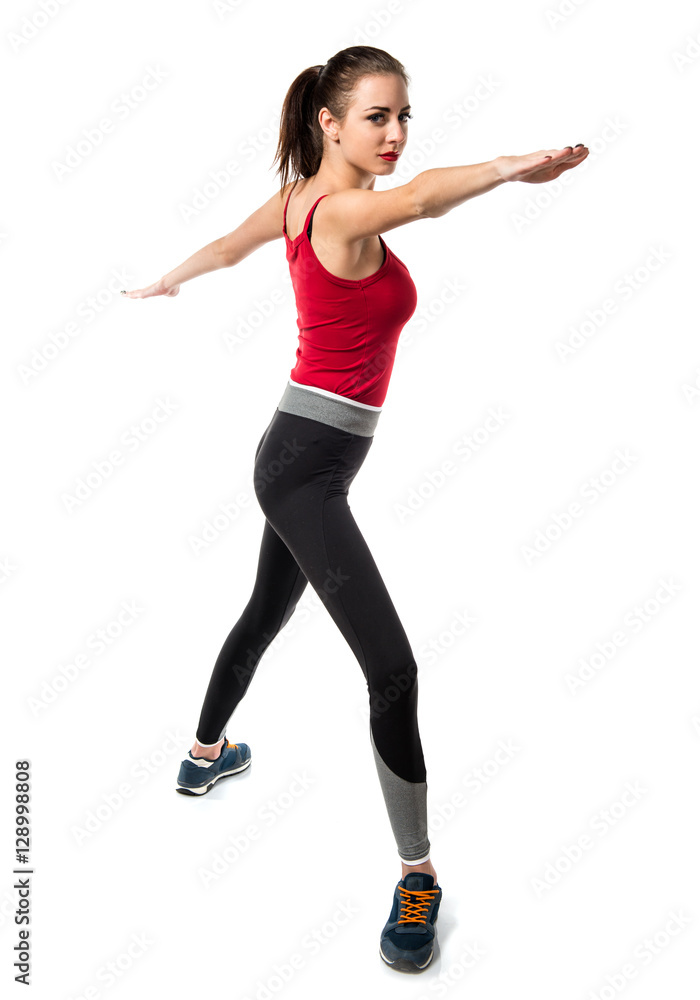 Pretty sport woman stretching Pretty sport woman stretching