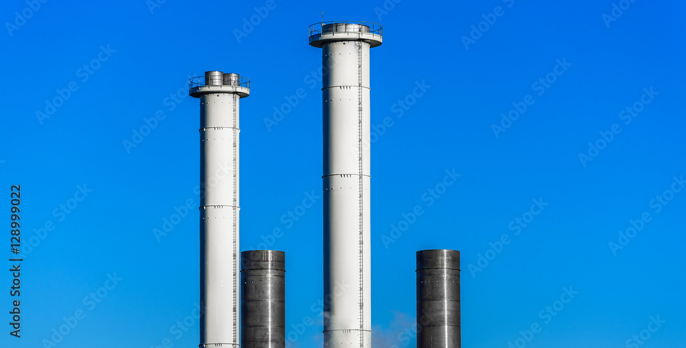 Obraz premium Modern Industrial Chimneys