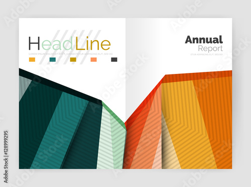 Vector annual report geometric template