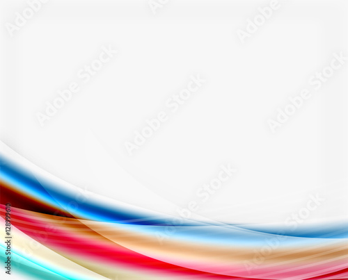 Colorful modern wave line, business abstract layout