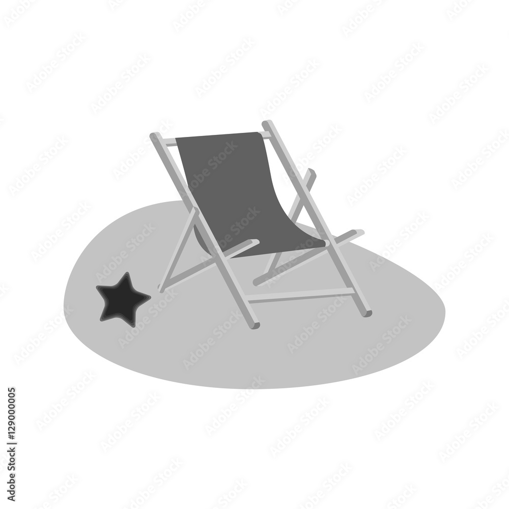 Chair icon. Beach summer vacation and tropical theme. Isolated design. Vector illustration Chair icon. Beach summer vacation and tropical theme. Isolated design. Vector illustration