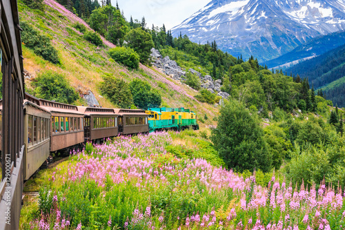 Skagway, Alaska. The scenic White Pass & Yukon Route Railroad. photo