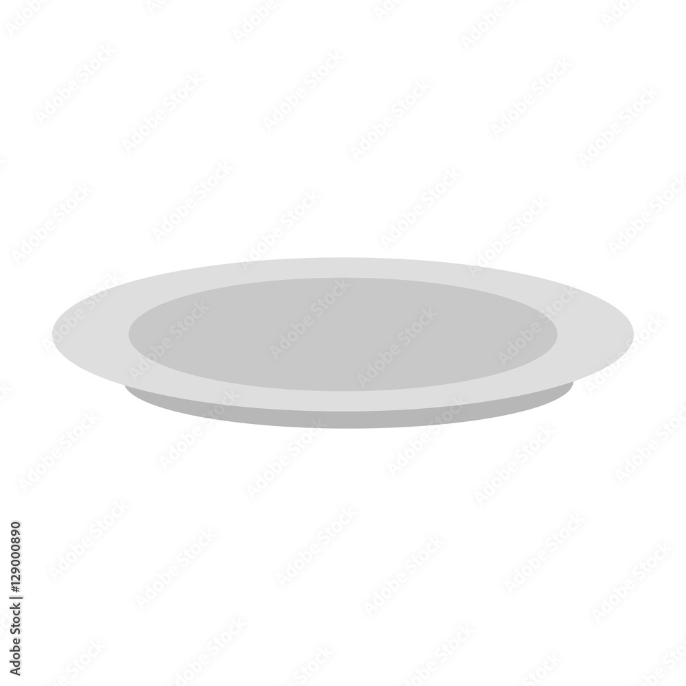 Plate icon. Kitchen utensil dinner and menu theme. Isolated design. Vector illustration Plate icon. Kitchen utensil dinner and menu theme. Isolated design. Vector illustration