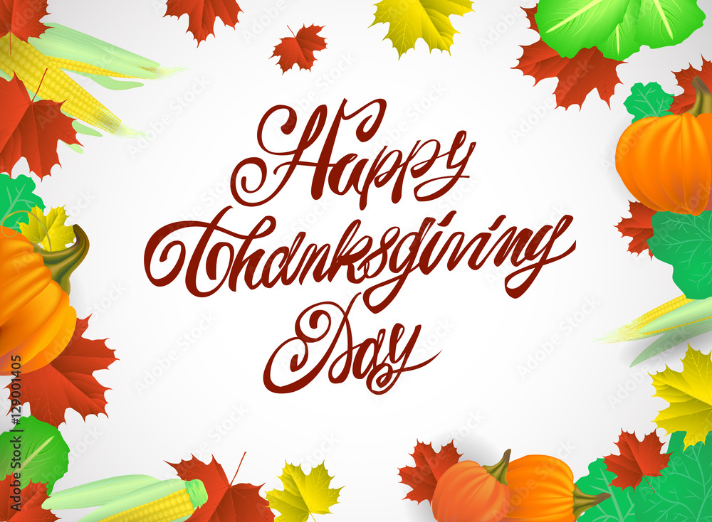 thanksgiving festival banner with green leaves, vegetables and thanksgiving festival banner with green leaves, vegetables and
