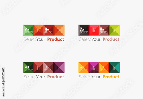 Set of abstract square interface menu navigation button Free Download Set of abstract square interface menu navigation button - GFXLoad