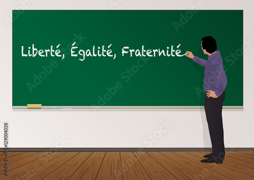 liberté égalité fraternité - éducation - Tableau - Professeur