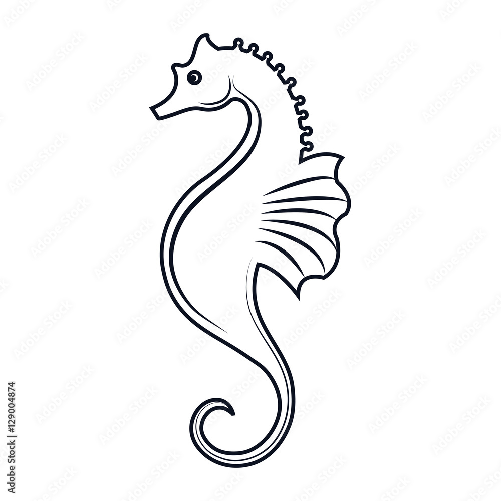 marine horse isolated icon vector illustration design marine horse isolated icon vector illustration design