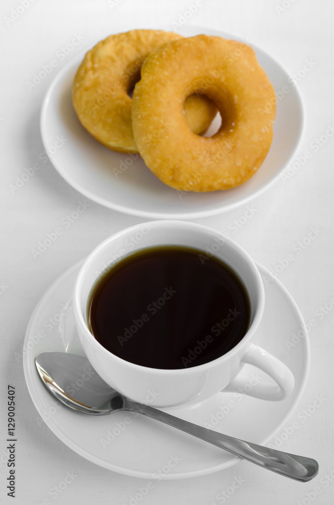 Donut and Tea Eating for Relaxing Time. Donut and Tea Eating for Relaxing Time.