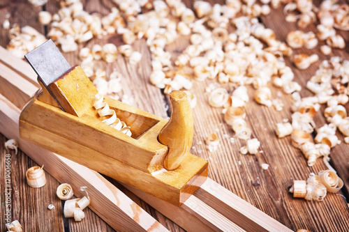 Wooden plane and building materials