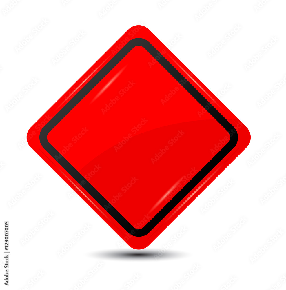 Blank red traffic road sign. Vector Blank red traffic road sign. Vector