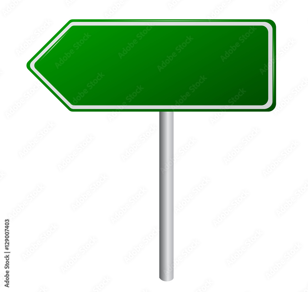Blank Green Road Sign Blank Green Road Sign